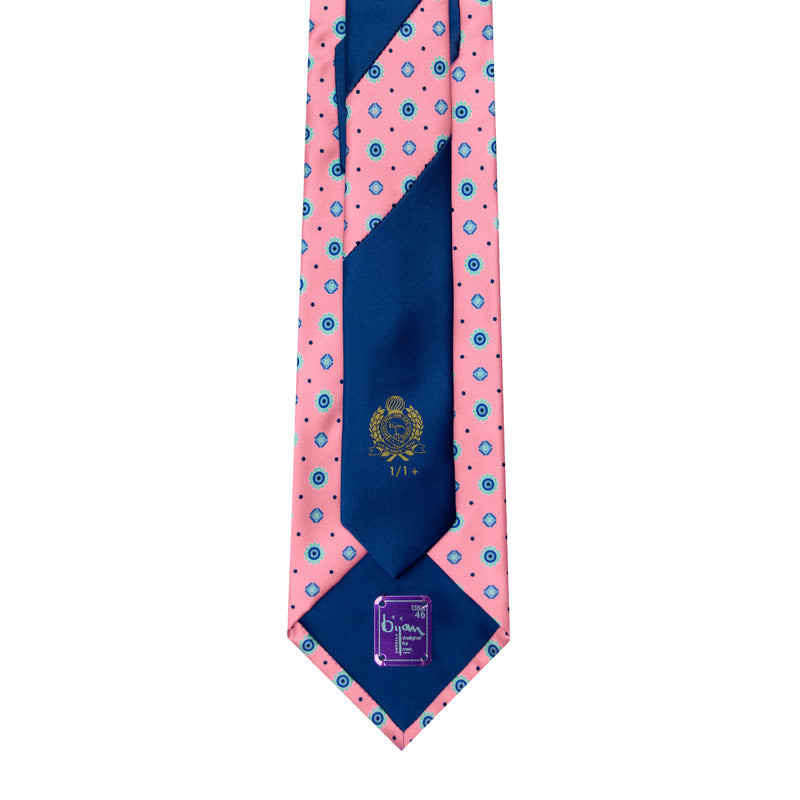 Pink and Blue Pure Silk Tie Set