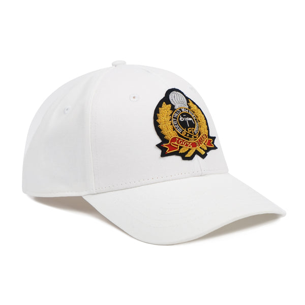 White with Gold Crest Cap