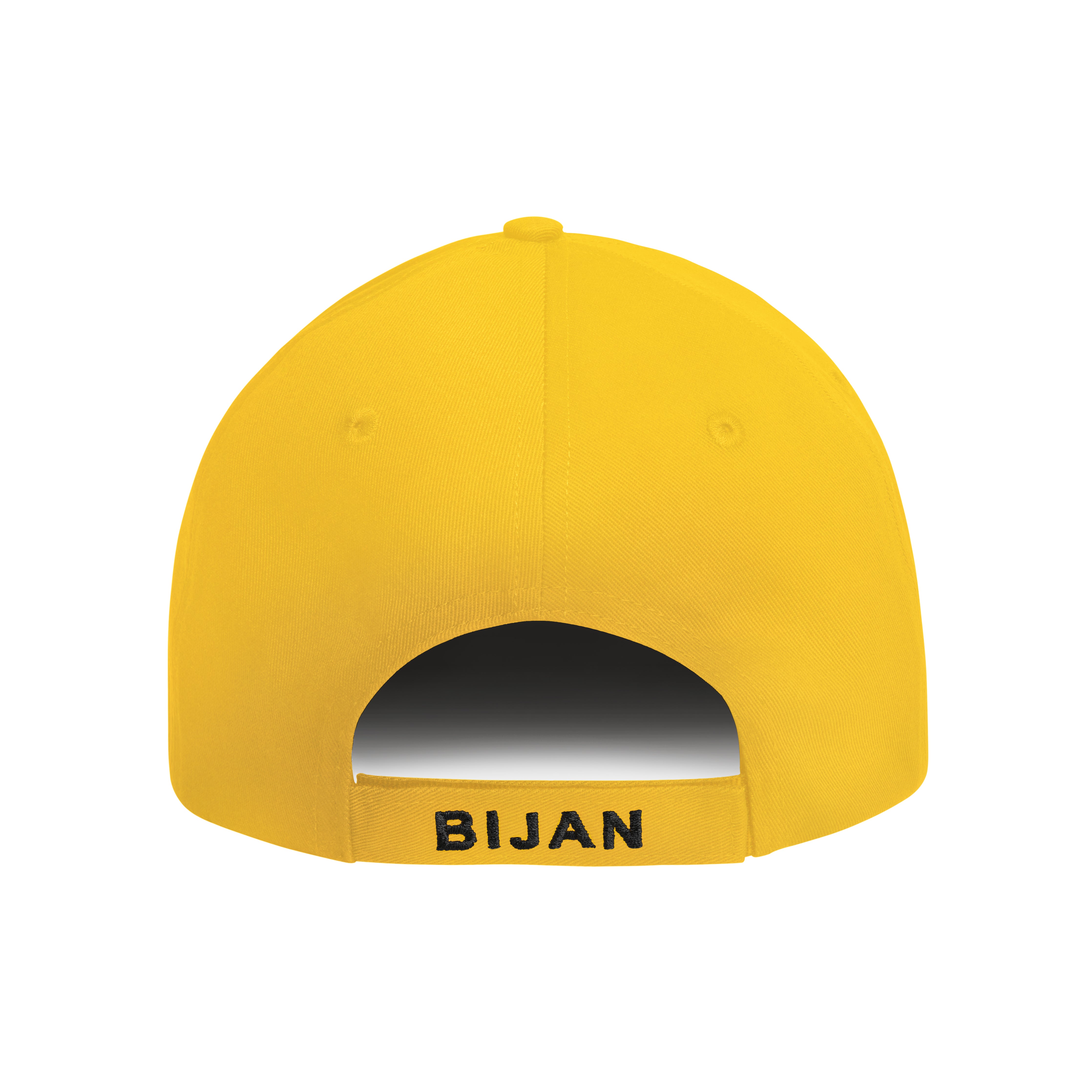 Bijan Yellow with Gold Crest Cap House of Bijan