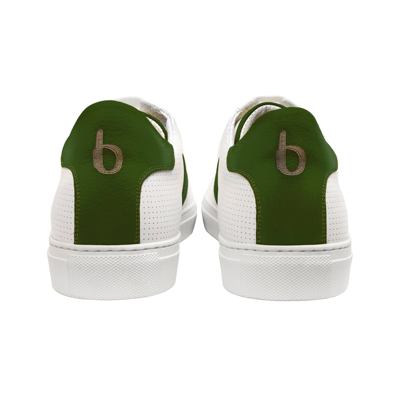 Green and White Leather Sneaker