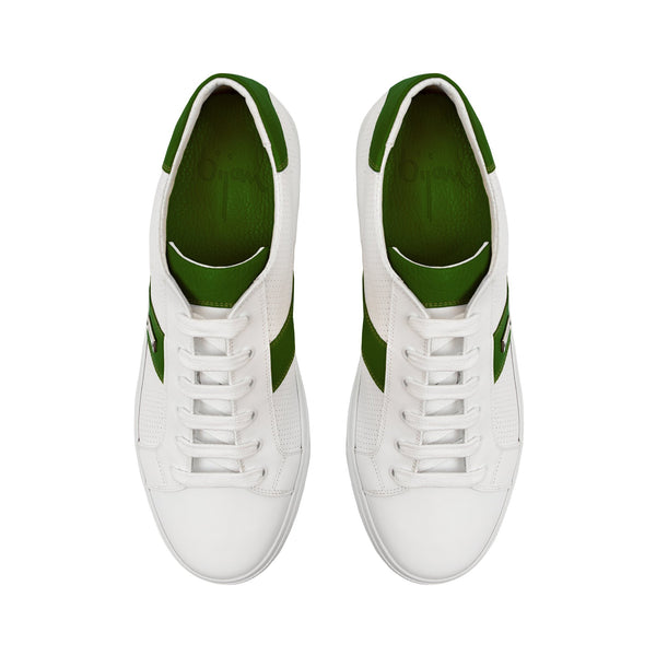 Green and White Leather Sneaker