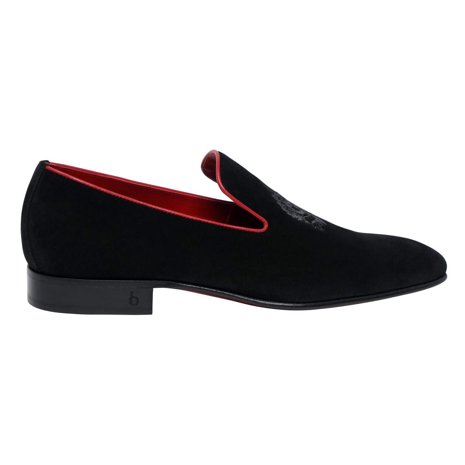 Black and Red Suede Loafer – House of Bijan