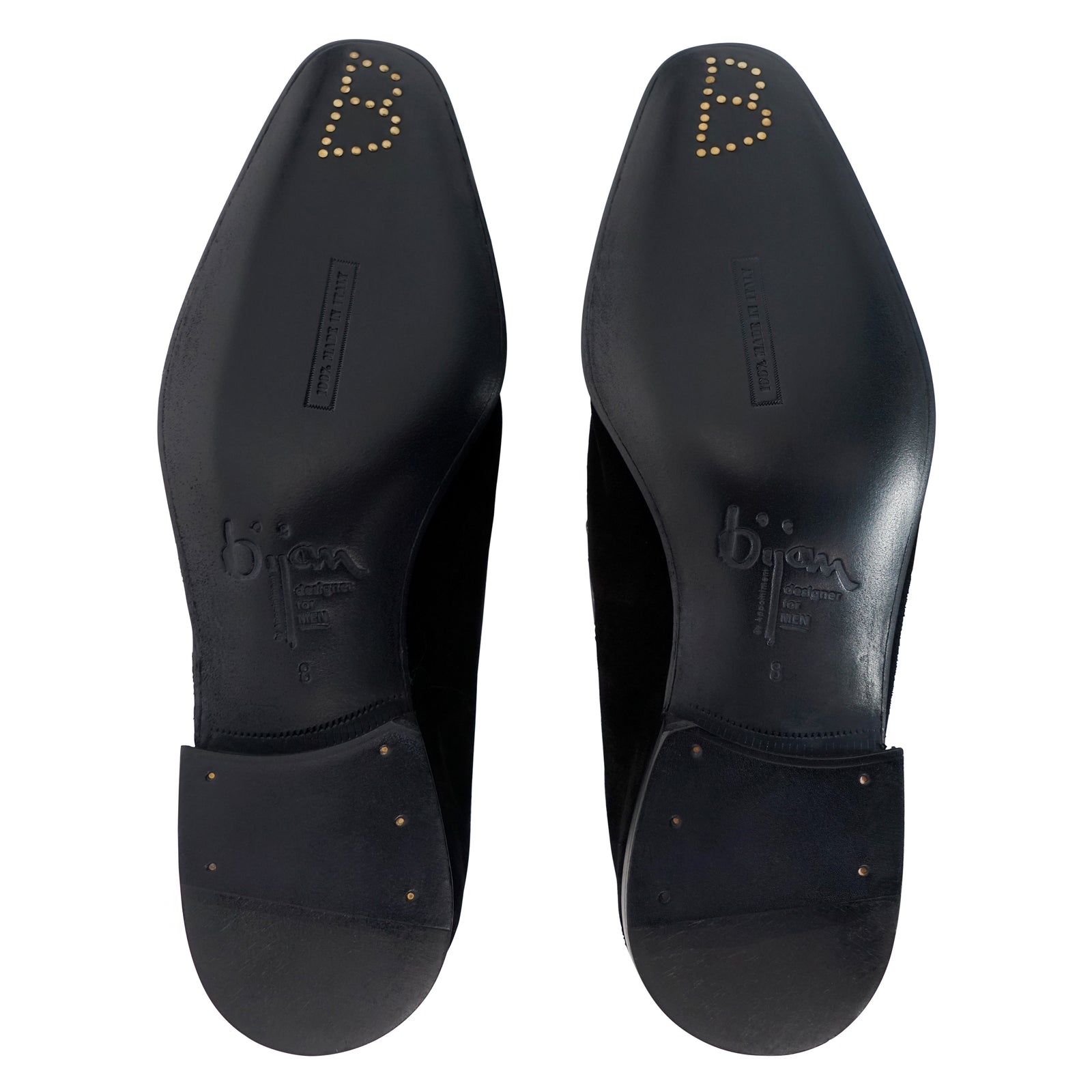 Black and Silver Suede Loafer – House of Bijan