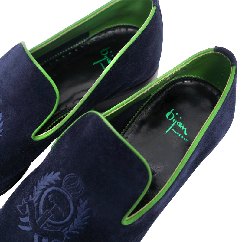 Navy Blue and Green