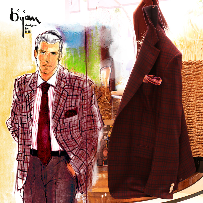 Special Order Burgundy Plaid Jacket