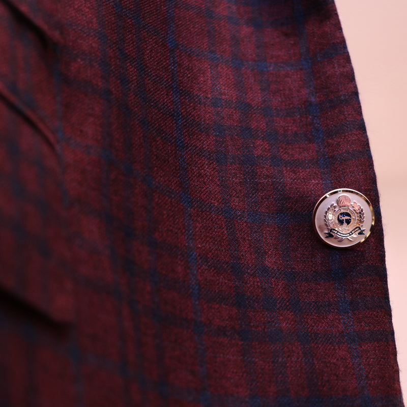 Special Order Burgundy Plaid Jacket