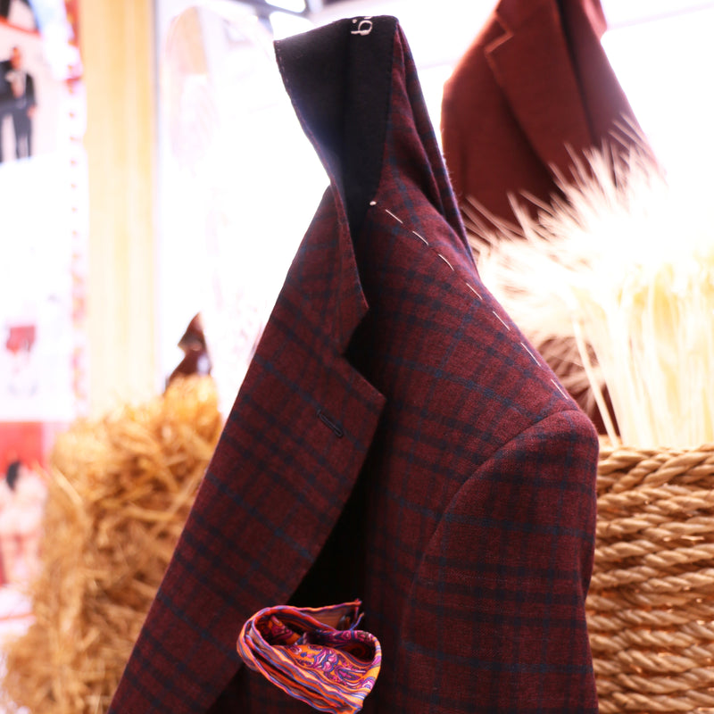 Special Order Burgundy Plaid Jacket