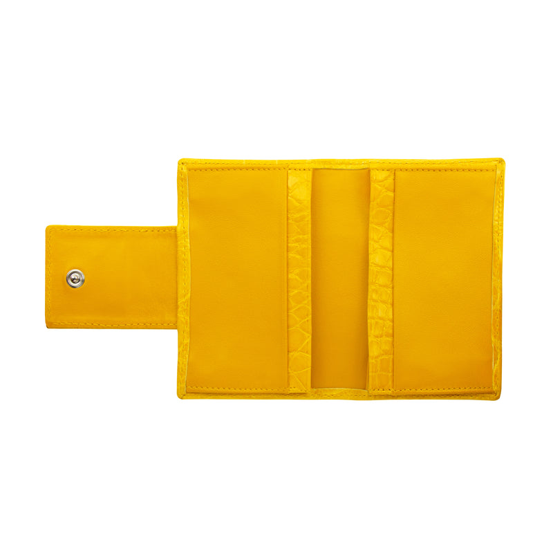 Bijan Yellow Alligator Wallet