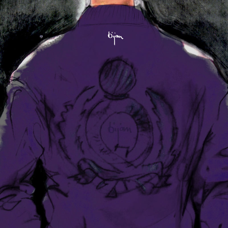 Silk and Cashmere Purple Cardigan