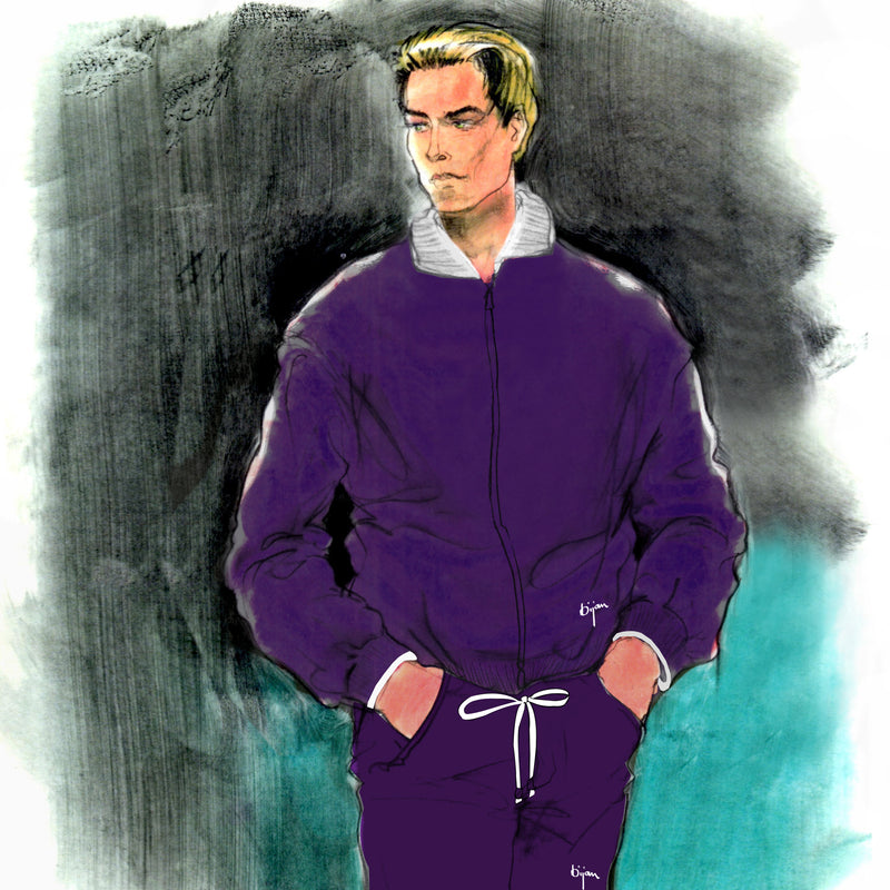 Silk and Cashmere Purple Cardigan