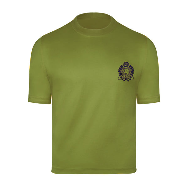 Green with Navy Crest Short Sleeve T-Shirt