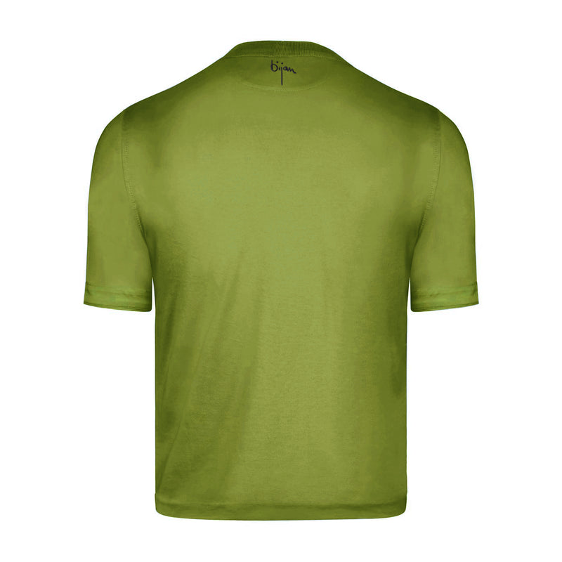 Green with Navy Crest Short Sleeve T-Shirt