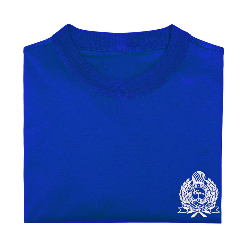 French Blue with White Crest Short Sleeve T-Shirt