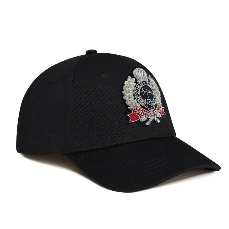 Black with Silver Crest Cap