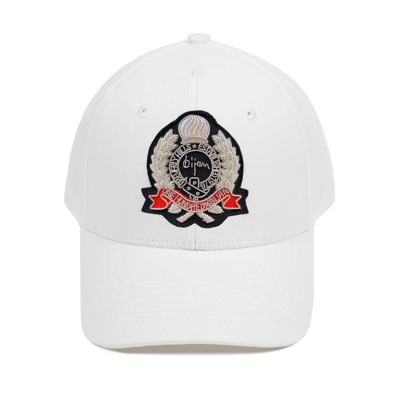 White with Silver Crest Cap