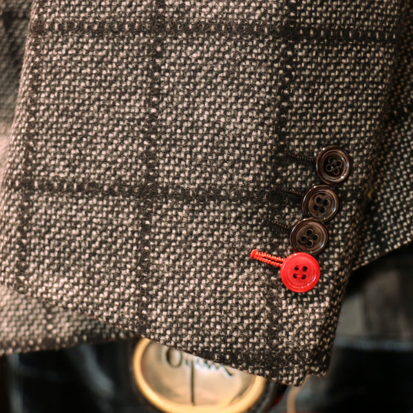 Special Order Charcoal Grey Plaid Cashmere Jacket
