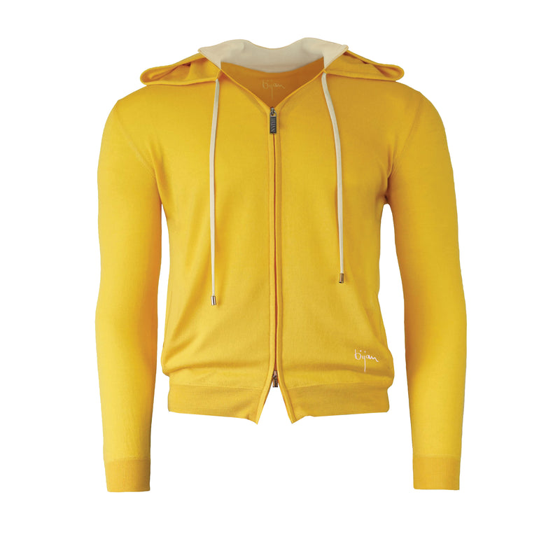 Silk and Cashmere Cardigan with Hoodie