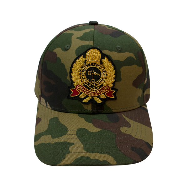 Camouflage with Gold Crest Cap