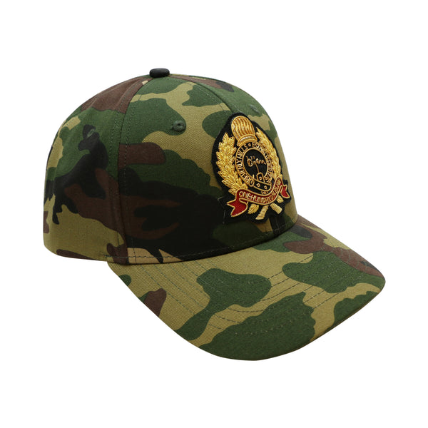 Camouflage with Gold Crest Cap