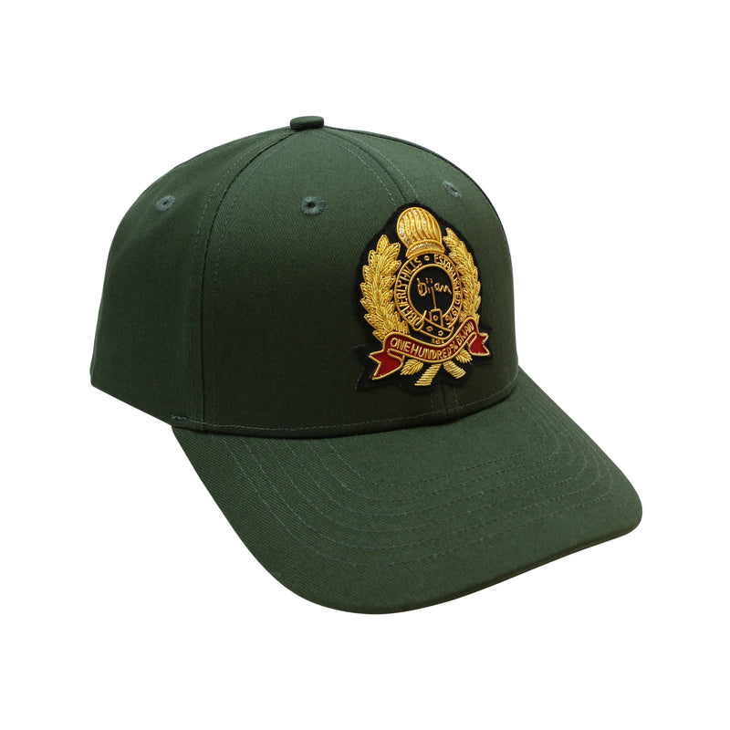 Green with Gold Crest Cap