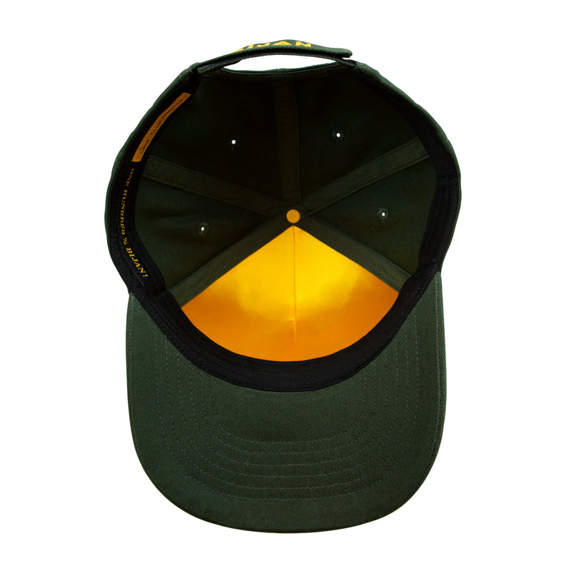 Green with Gold Crest Cap