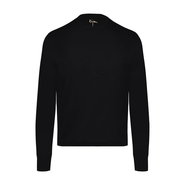 Black with Gold Crest Long Sleeve T-Shirt