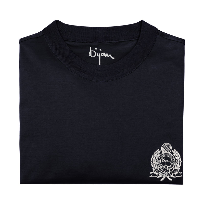 Navy with Silver Crest Long Sleeve T-Shirt