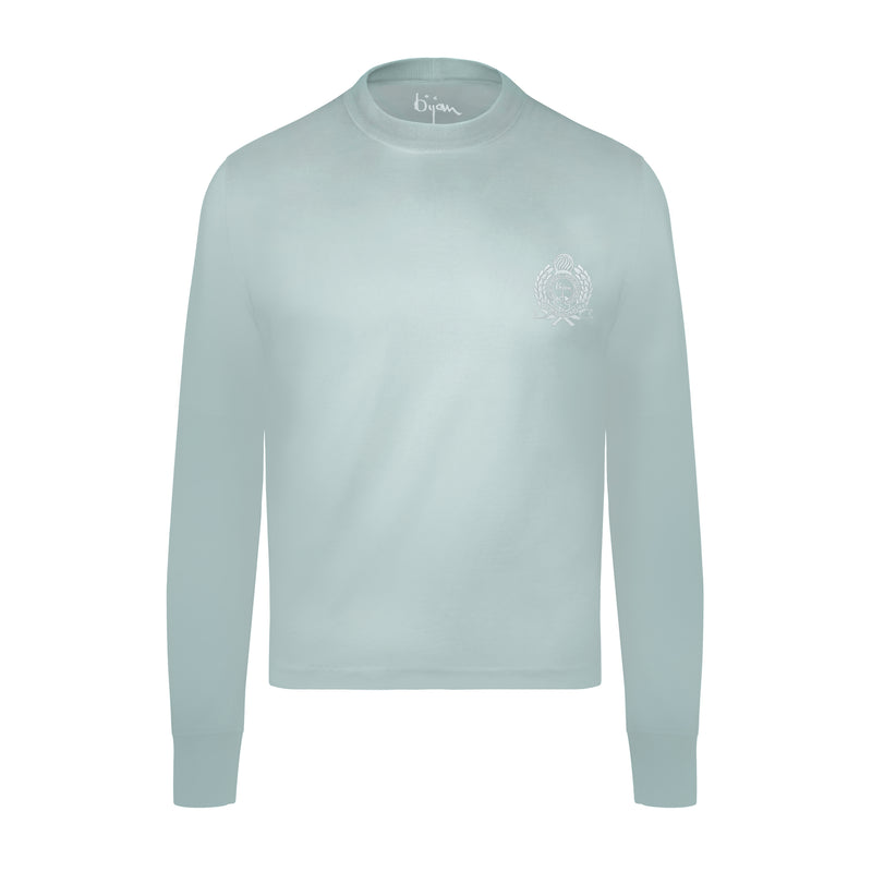 Seafoam with Seafoam Crest Long Sleeve T-Shirt