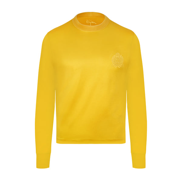 Bijan Yellow with Yellow Crest Long Sleeve T-Shirt – House