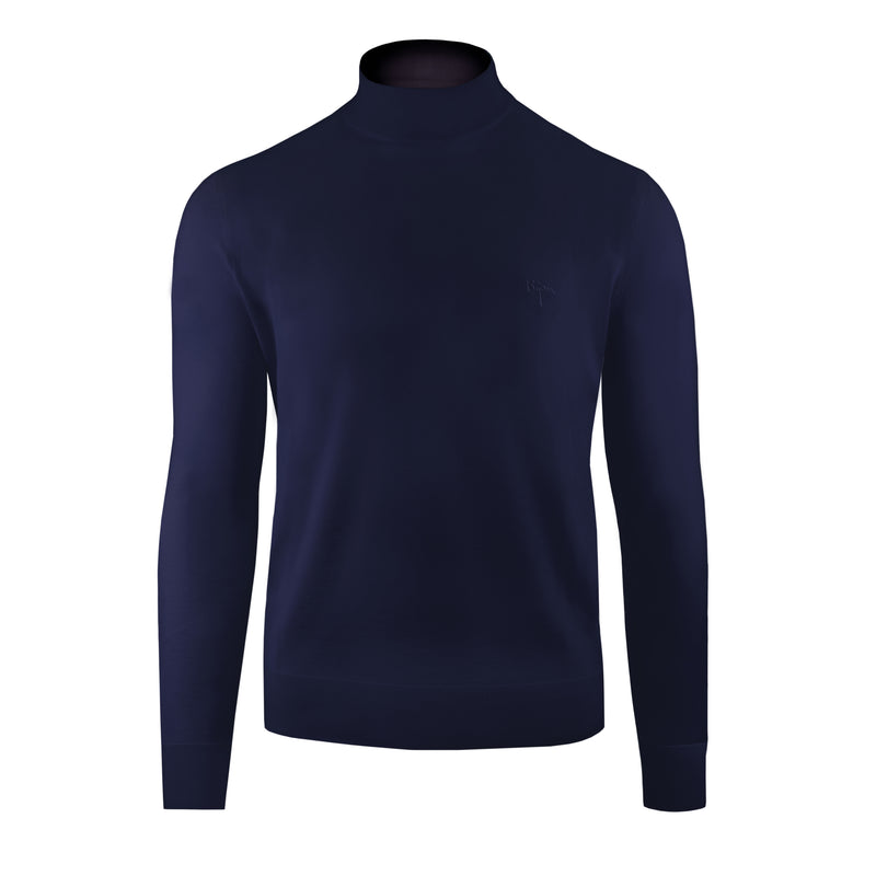 Cashmere and Silk Mock Neck Sweater