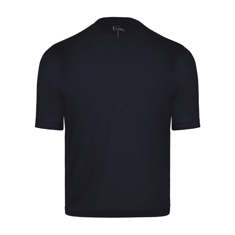 Navy with Metallic Gold Crest Short Sleeve T-Shirt