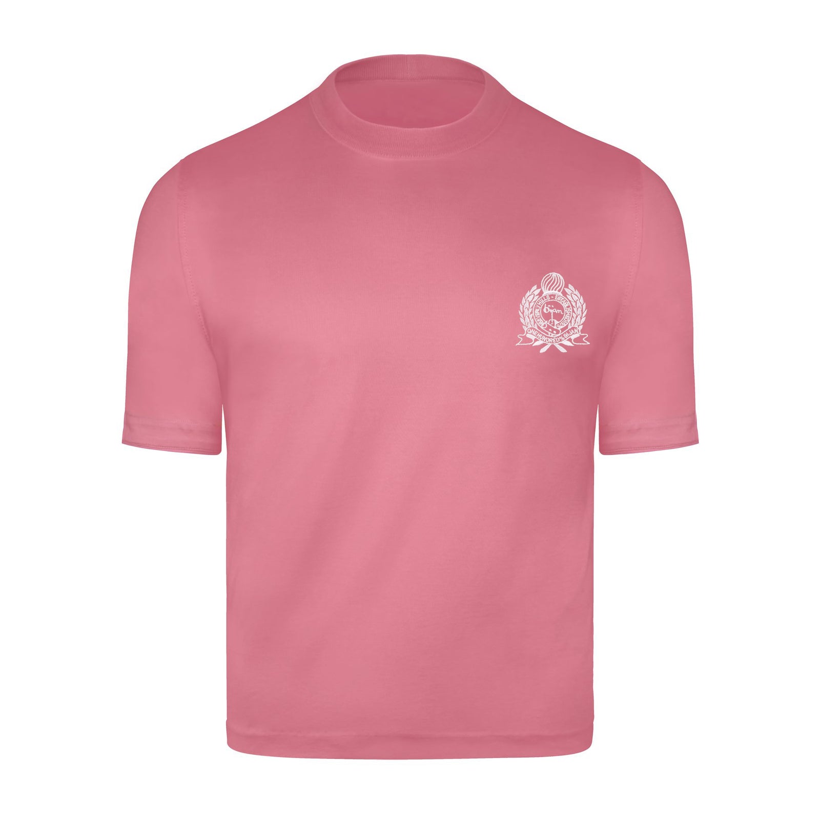 Pink with White Crest Short Sleeve T-Shirt – House of Bijan