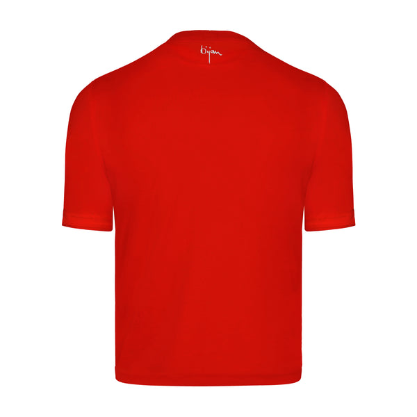 Bijan Red with White Crest Short Sleeve T-Shirt