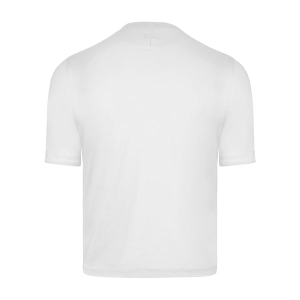 White with White Crest Short Sleeve T-Shirt