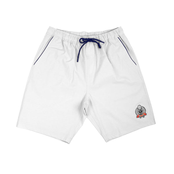 White Bijan Logo Swim Trunk and Jacket Set