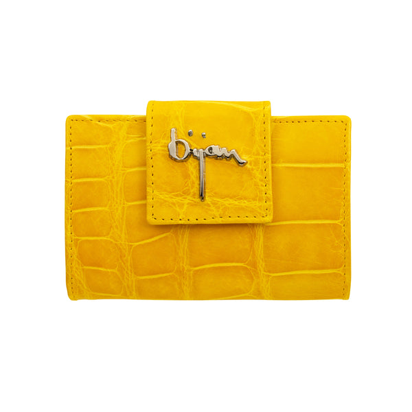 Bijan Yellow Alligator Wallet