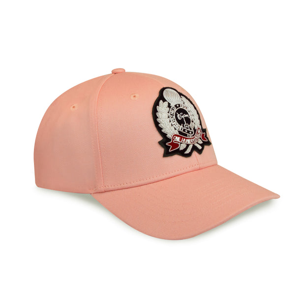 Pink with Silver Crest Cap