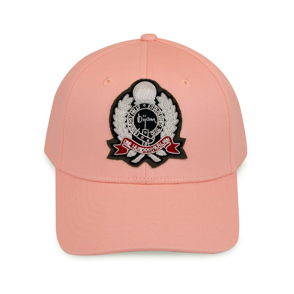 Pink with Silver Crest Cap