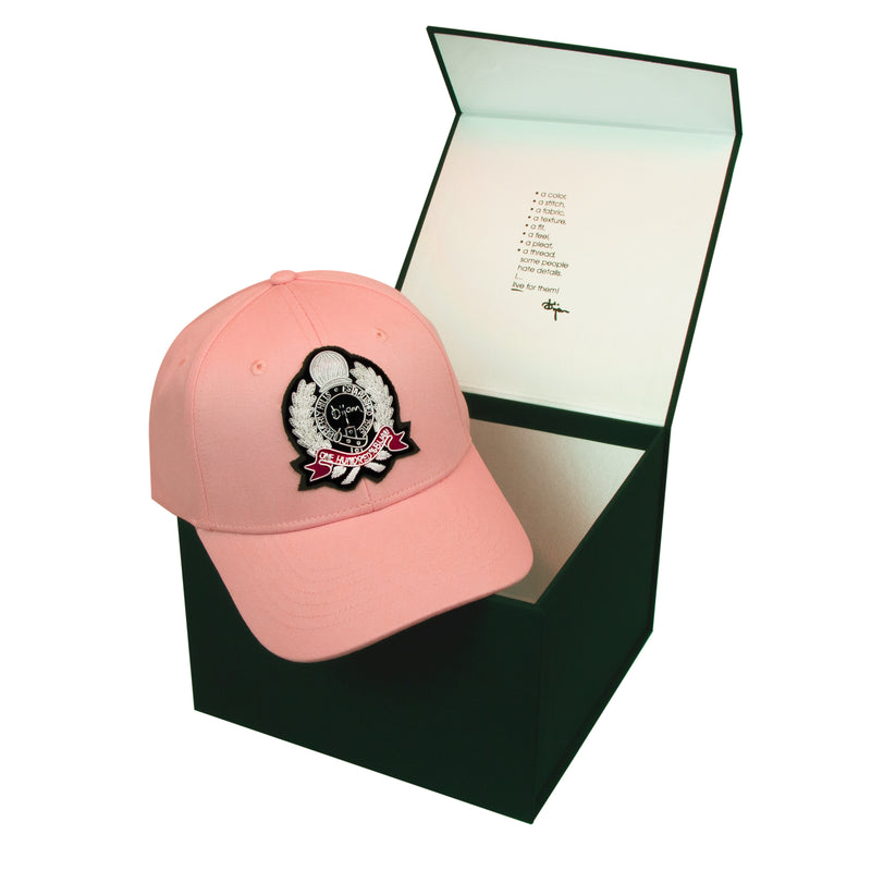 Pink with Silver Crest Cap