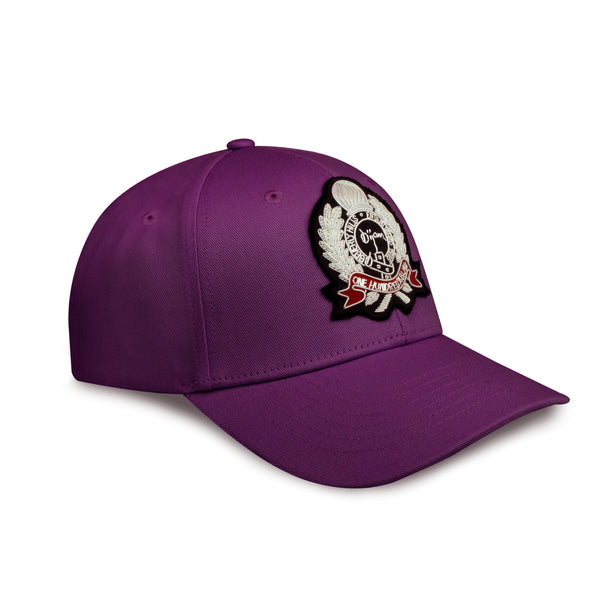 Purple with Silver Crest Cap