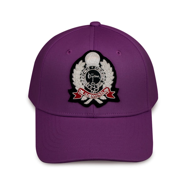 Purple with Silver Crest Cap